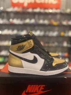 Jordan 1 Retro High NRG Patent Gold Toe