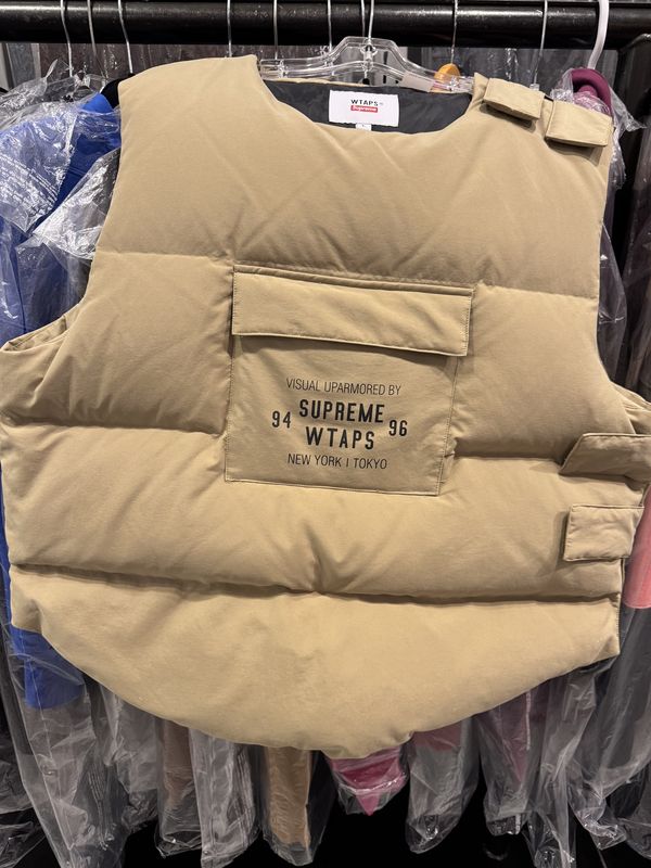Supreme WTAPS Tactical Down Vest Tan