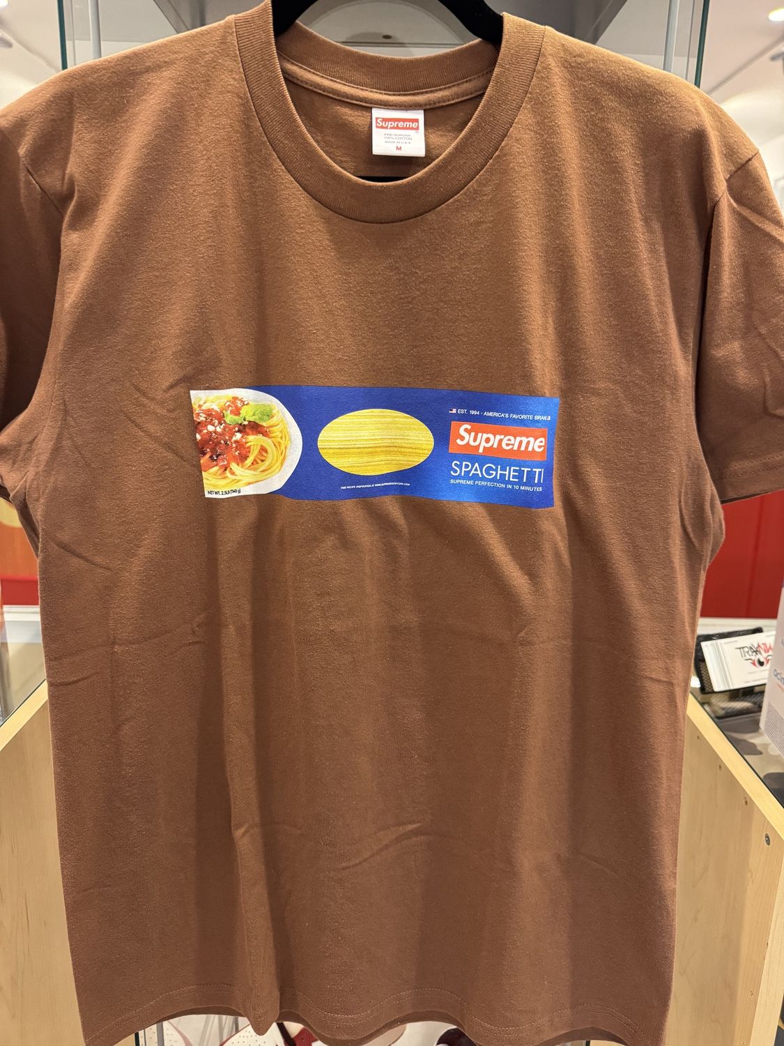 Supreme spaghetti tee brown