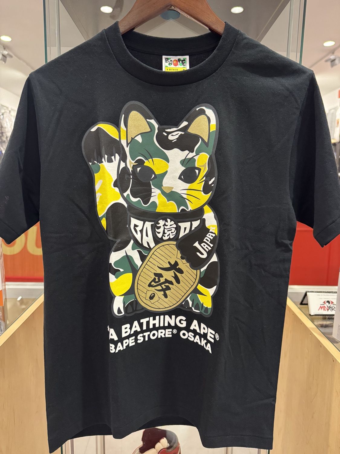 Bape Osaka exclusive lucky cat tee black