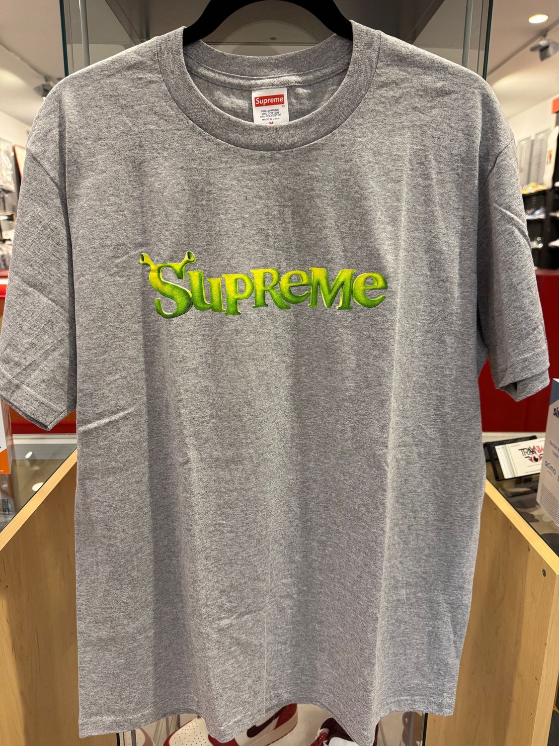Supreme shrek tee grey