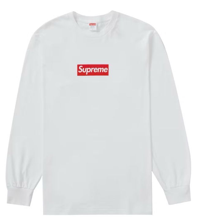Supreme box logo long sleeve white