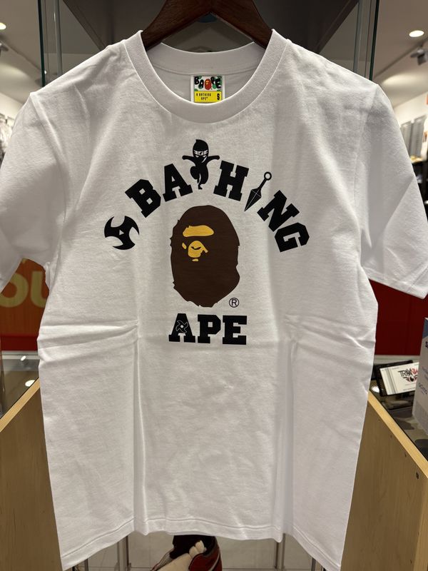 Bape ninja college tee white