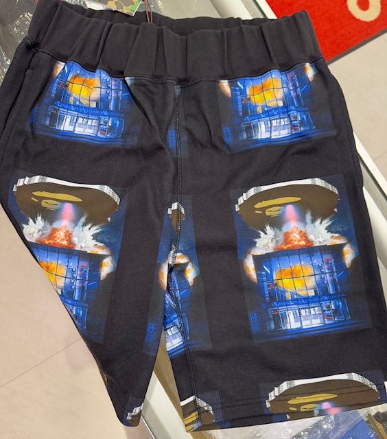 Bape Invasion sweat shorts black