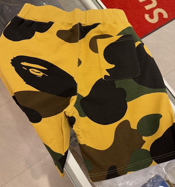 Bape Giant 1st camo wide fit sweat shorts