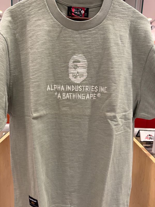 Bape x Alpha industries tee olive drab