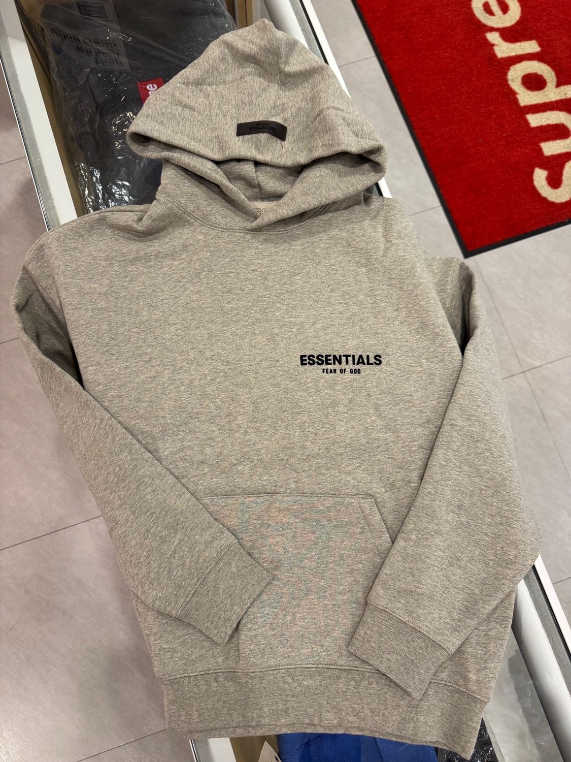 Essentials hoodie dark oatmeal