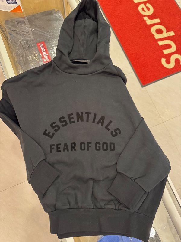 Essentials hoodie jet black