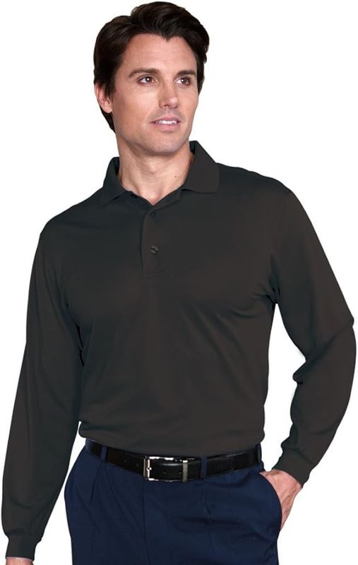 #1051-690 LS POLO BLK L