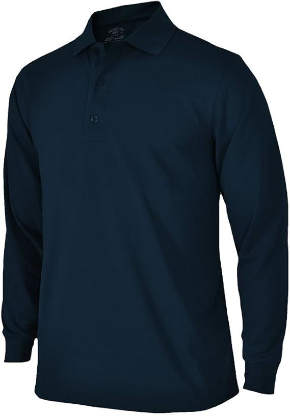 #1369 MEN&#39;S LS POLO NVY M