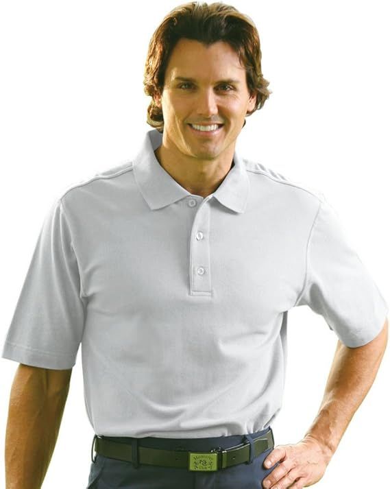 #1201-020 MEN&#39;S SS POLO WHT L