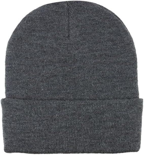 H541-GRY KNIT SKULLCAP