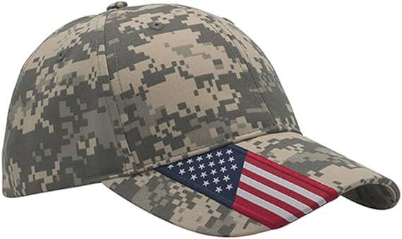 #C583 6 PANEL COTTON TWILL USA HAT DGT