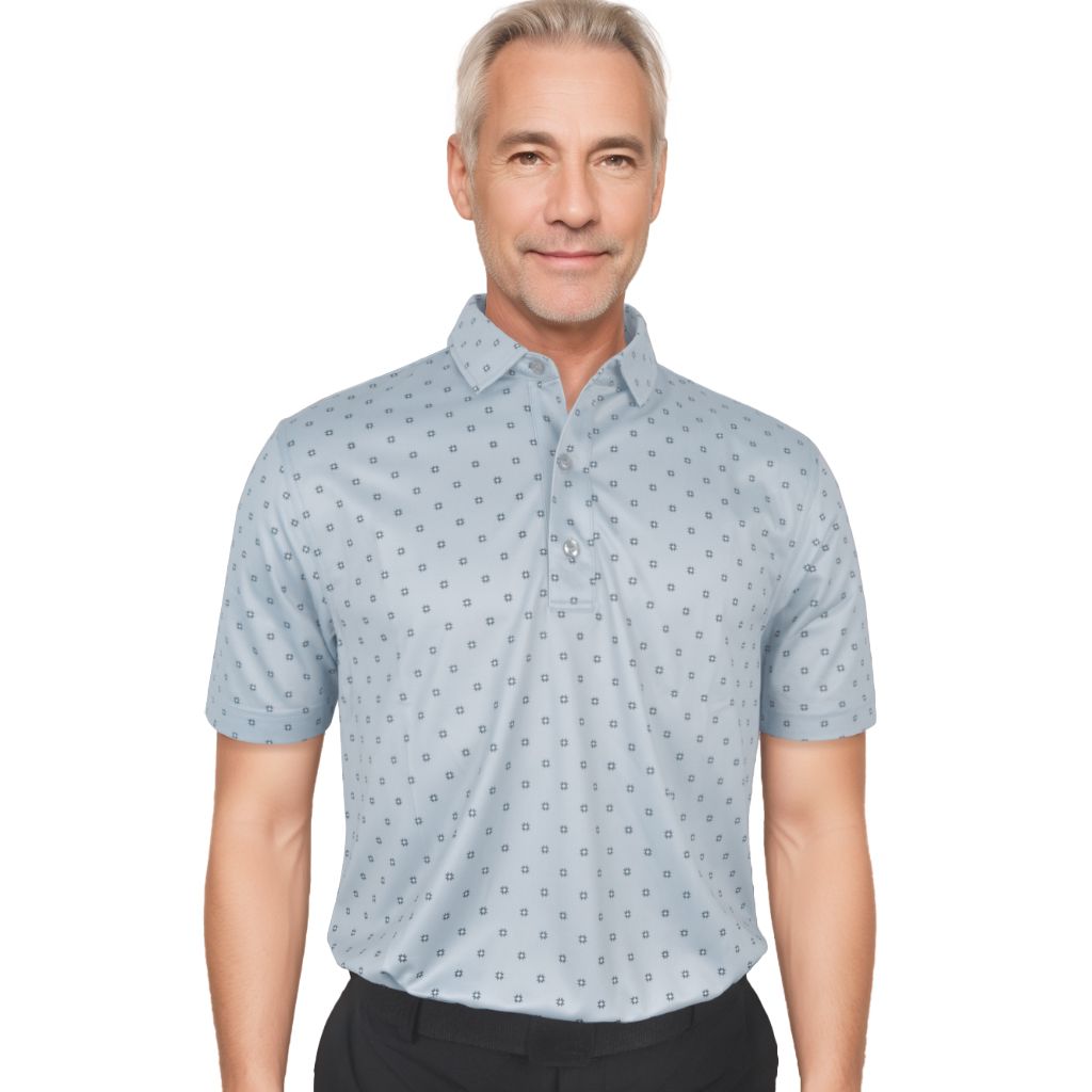 #3510 MEN'S SS POLO GRY/BLK M