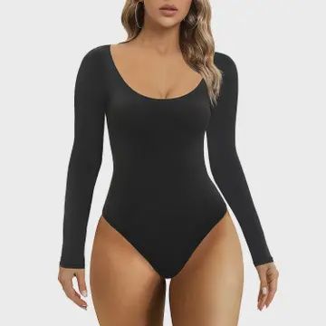Scoop Neck Bodysuit with SHAPERX