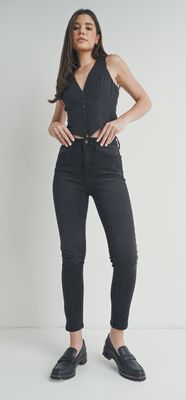 High Rise Noir Skinny Jean
