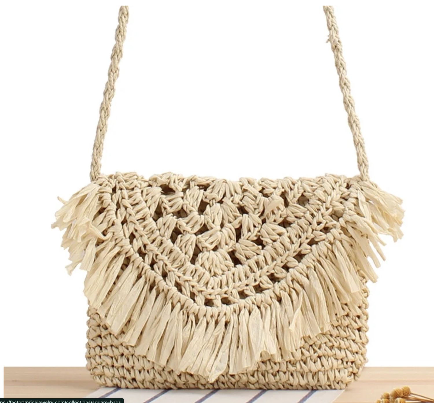 Weaved Envelope Crossbody, Color: SAND, Size: OS