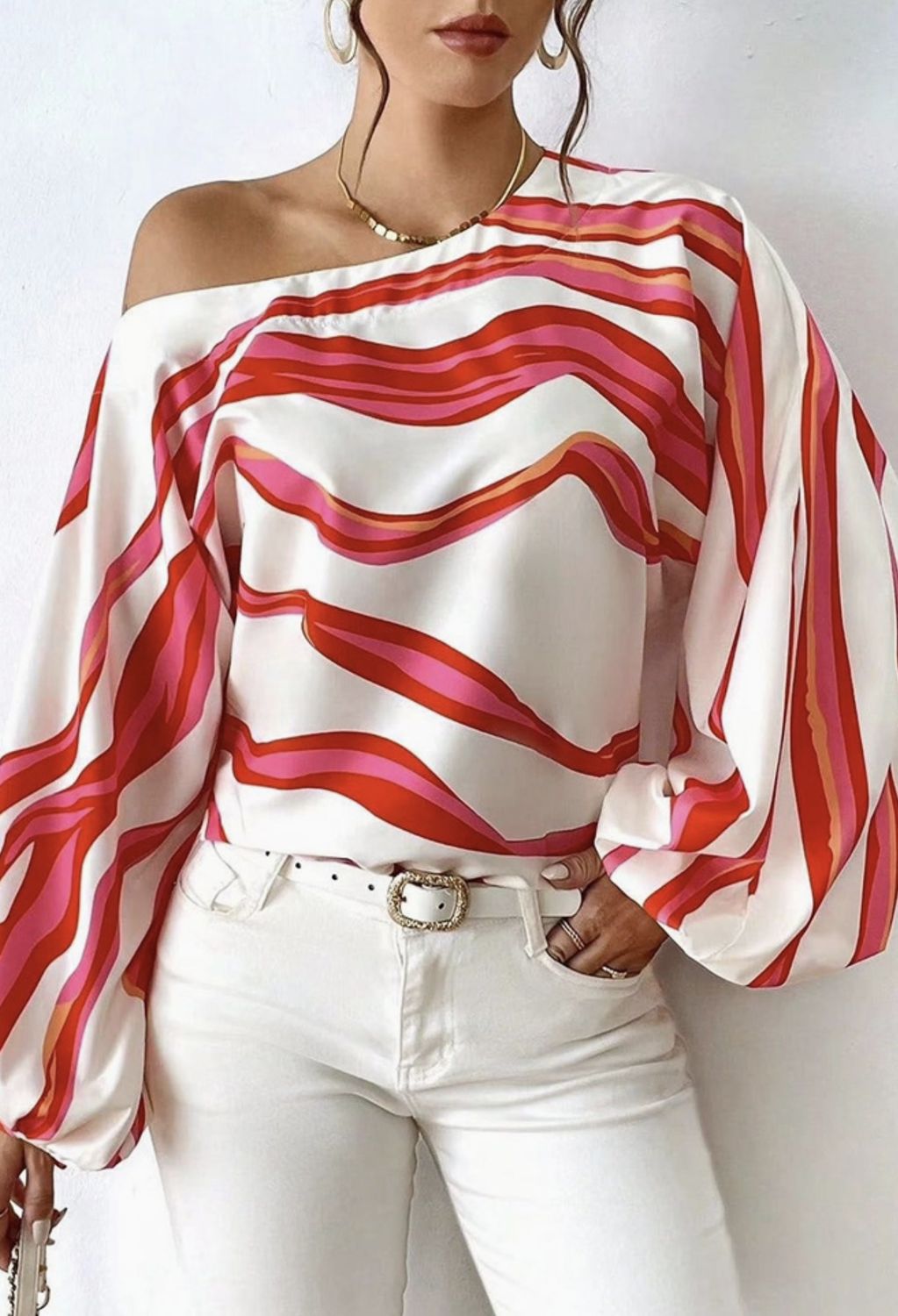 SUNSET HUE BLOUSE, Size: SM