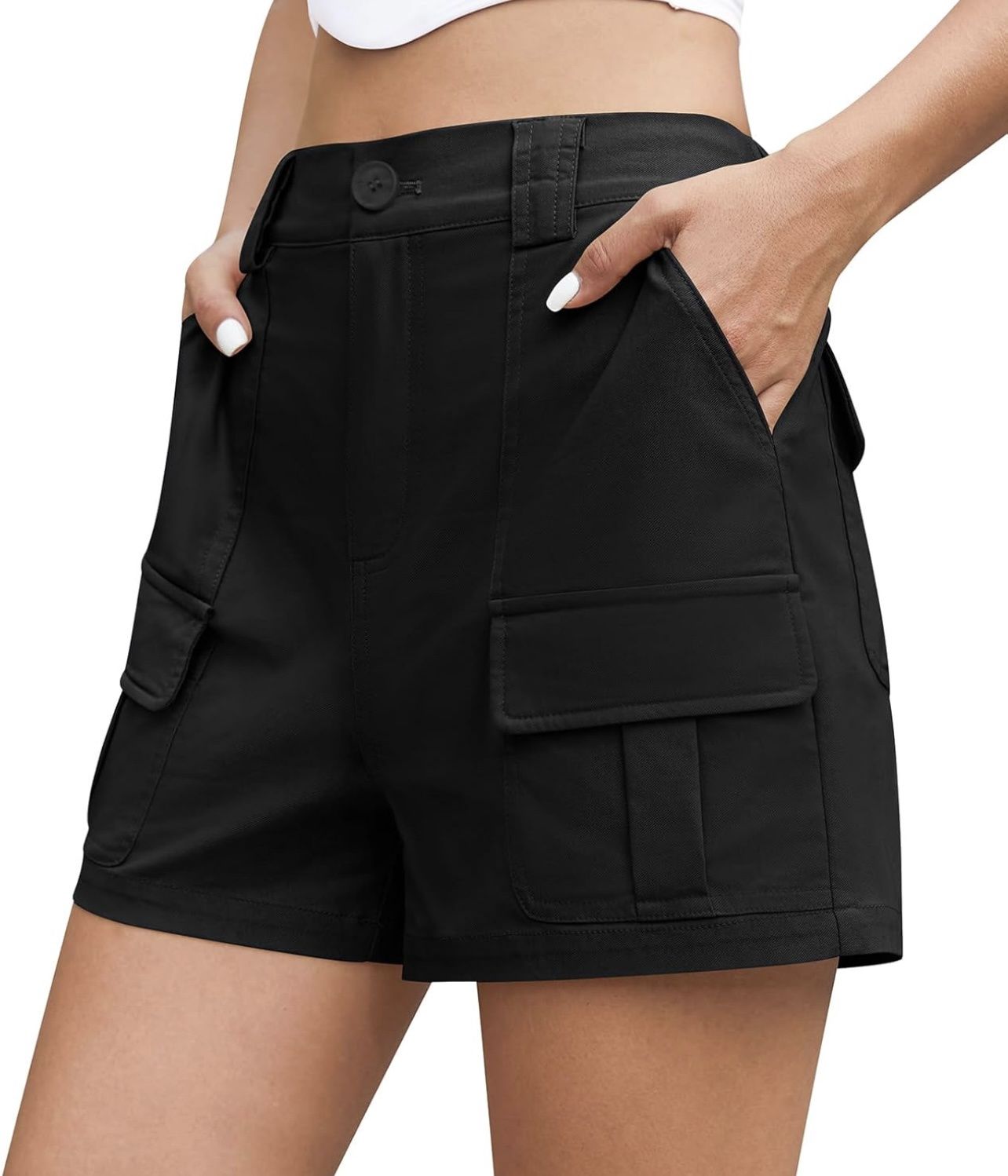 CARGO SHORT, Color: BLACK, Size: SM