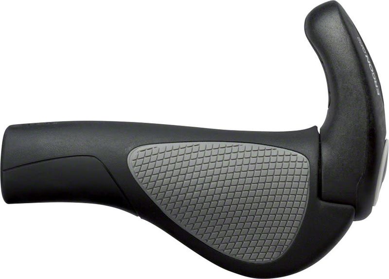 Ergon GP2 Grips - Black/Gray, Lock-On, Large