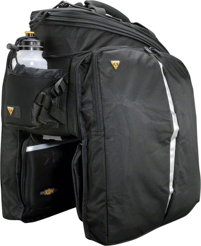 Topeak MTX TrunkBag DXP Rack Bag with Expandable Panniers: 22.6 Liter, Black