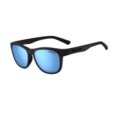 Swank, BlackOut Polarized Sunglasses, Sky Blue Mirror Polarized