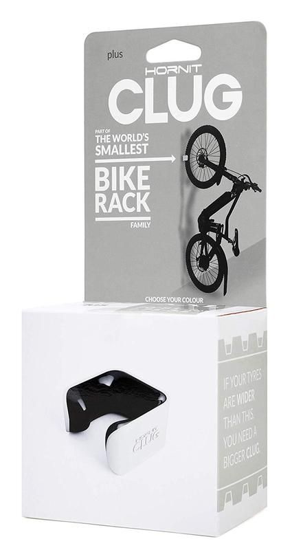 Clug Wall Mount Bicycle Storage Rack, White/Black, MTB XXL Plus