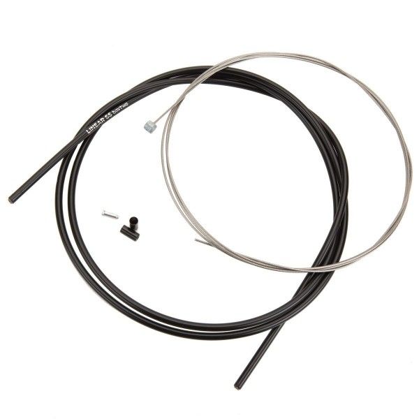 Box Two Steel Linear Brake Cable Kit, Color: Black