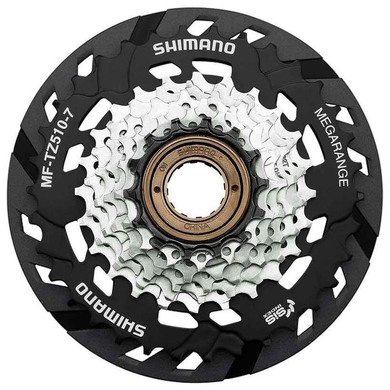 Shimano Freewheel, MF-TZ510 14-34T, 7-spd, 14-16-18-20-22-24-34T, w/spoke protector