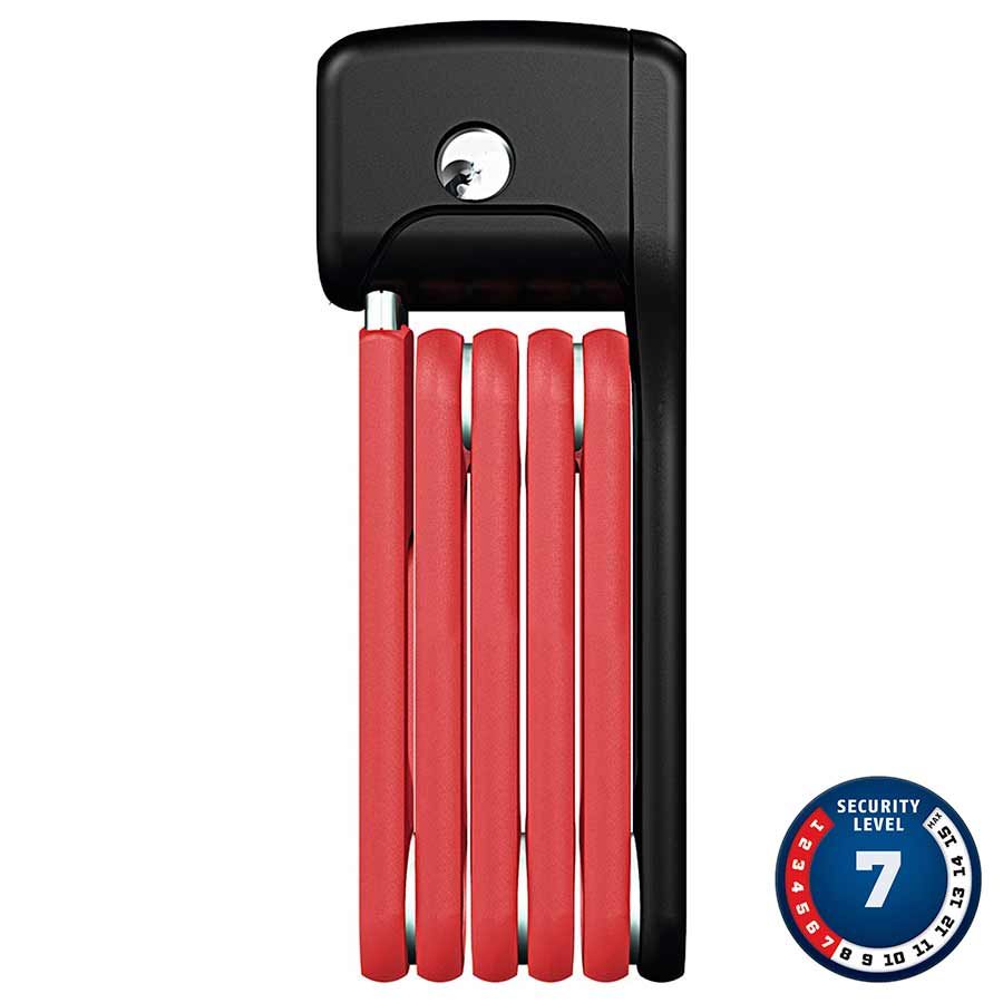 Abus, Bordo Lite Mini 6055, Foldable lock, Key, 5mm, 60cm, 2&#39;, Red