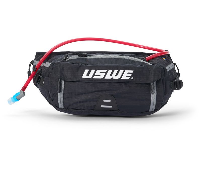USWE Zulo 6 Black Carbon1.5L Vented Hip Pack, PNP Tube
