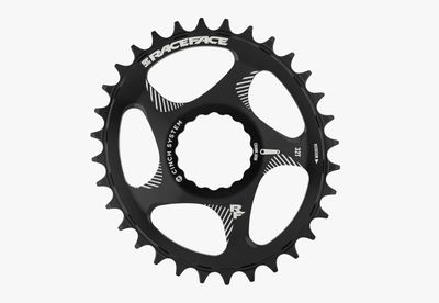 Race Face Chainring, Cinch DM, Oval, 34T, Black, 10-12S
