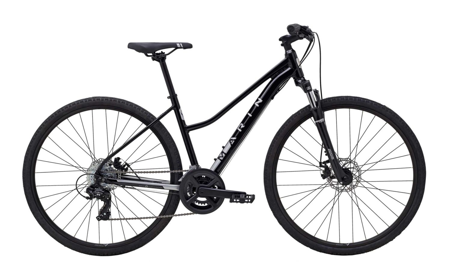 Marin San Anselmo DS1, Gloss Black/Silver, 700c, LG