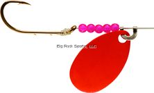 Little Joe LR775 Walleye Spinner Flo Red Strip
