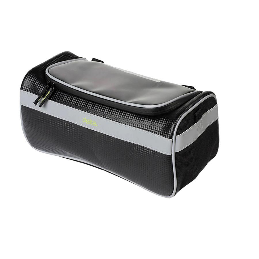 Delta, Hybrid Handlebar/Trunk Pack, 6.75L, Black and silver