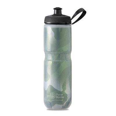 Polar Bottle, Sport Insulated 24oz, Olive Green/Silver, Water Bottle