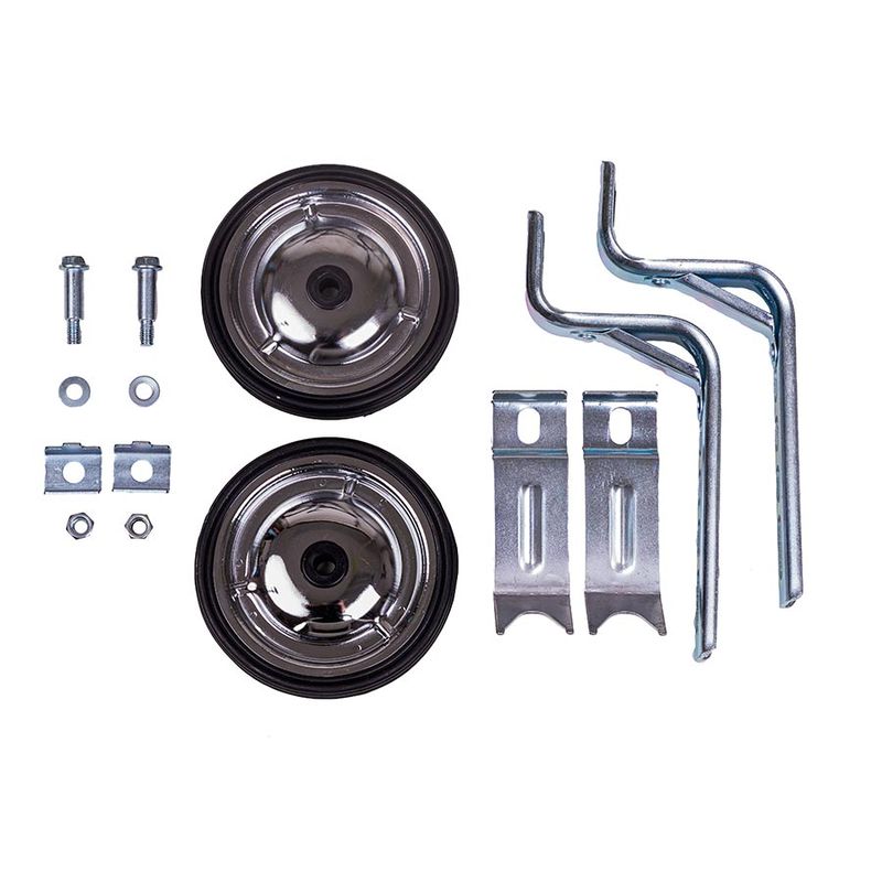 Evo, Training Wheels, Training Wheels, 12'' to 20'', Silver, Pair