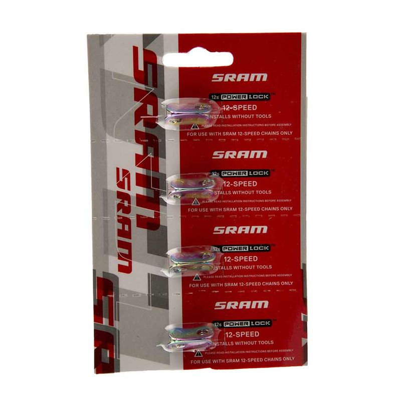 SRAM, Powerlock, 12sp chain connector, Rainbow, Card of 4