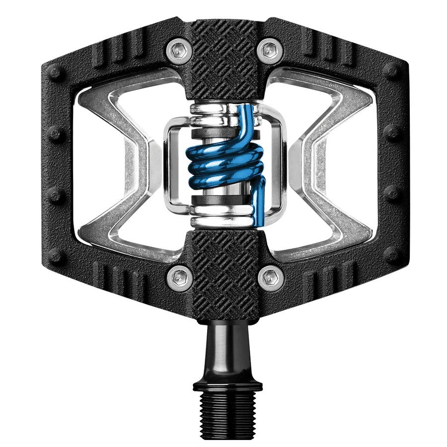 Crankbrothers Doubleshot 2, Color: Black &amp; Raw/Blue Spring