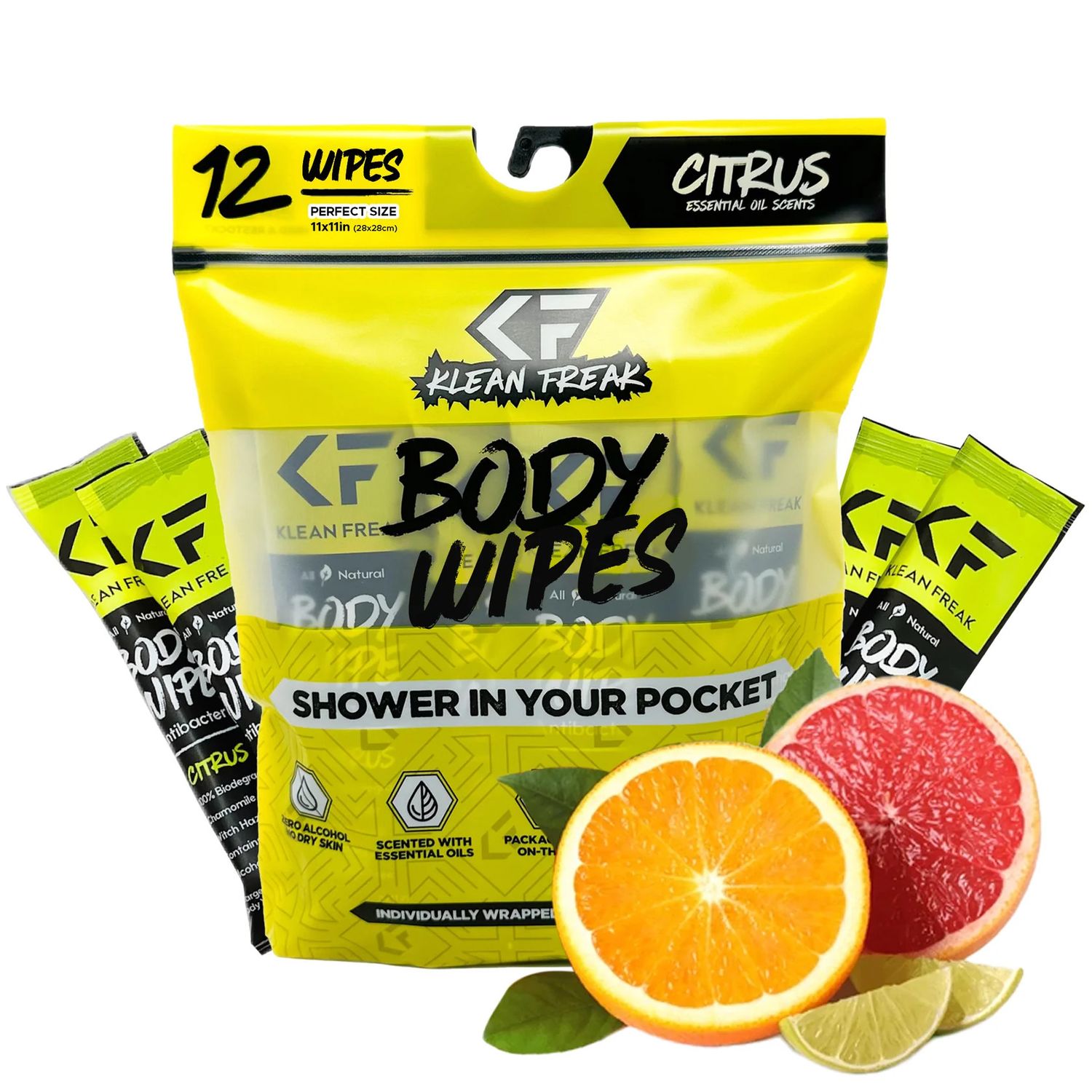 Klean Freak Body Wipes - Citrus