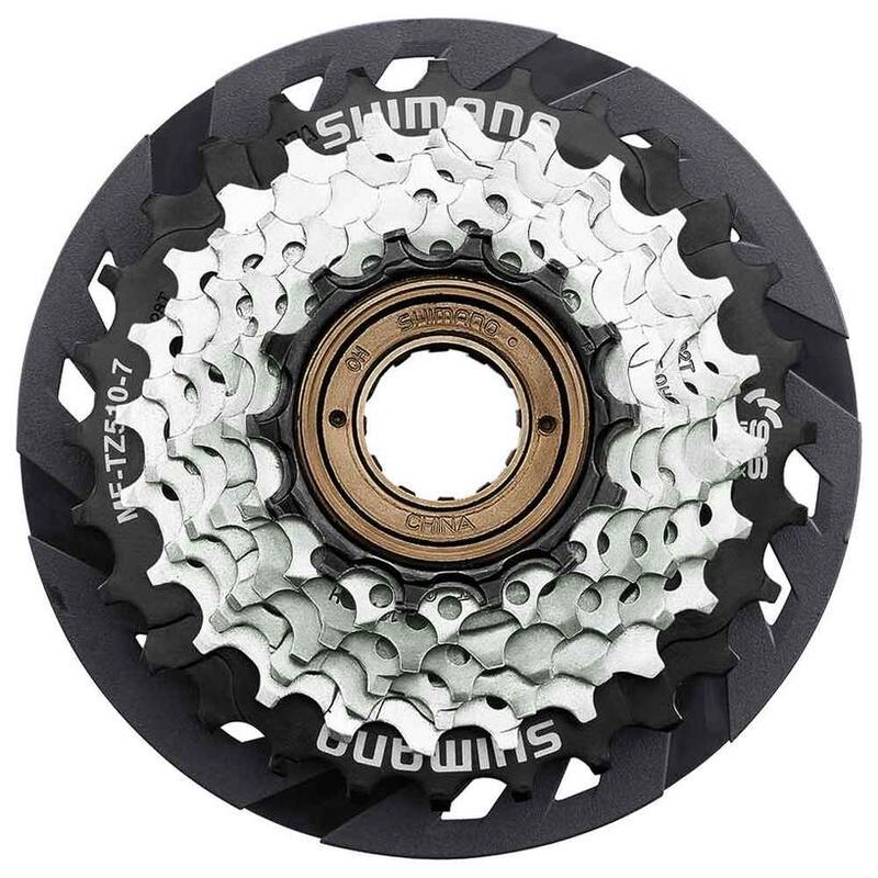 Shimano, Multiple Freewheel Sprocket, MF-TZ510 14-28T, 7-Speed, 14-16-18-20-22-24-28T, w/Spoke Protector