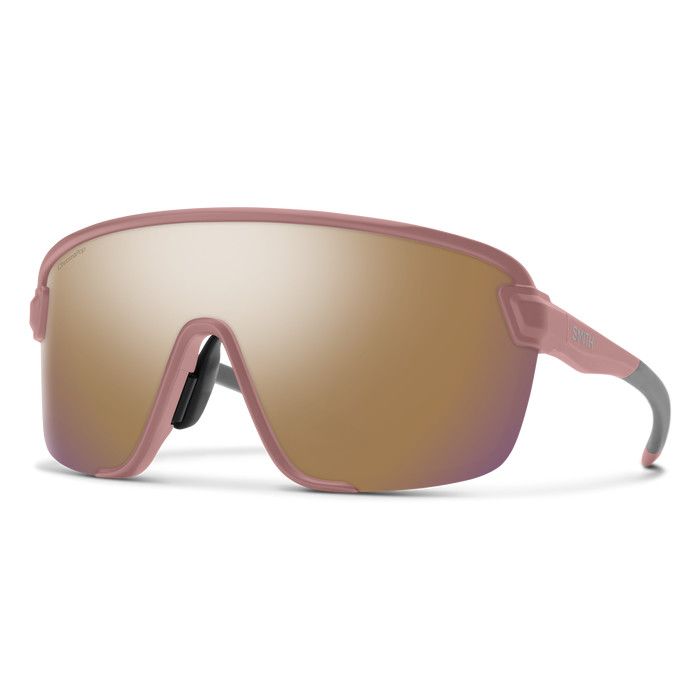 Smith Bobcat, Color: Matte Chalk Rose/ChromaPop Rose Gold Mirror Lens
