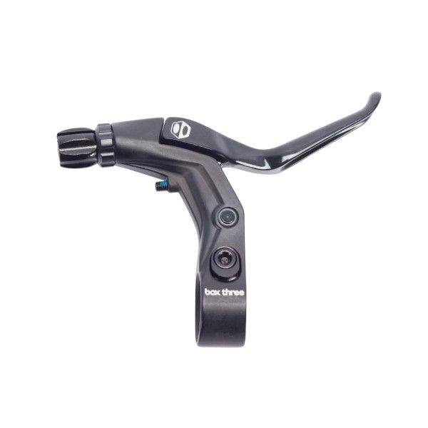 Box Three Long V-Point Brake Lever, Color: Black