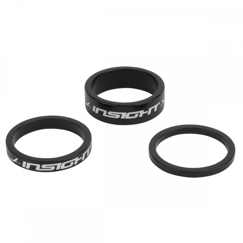 Insight Spacers Pack 1-1/8&quot;, Color: Black
