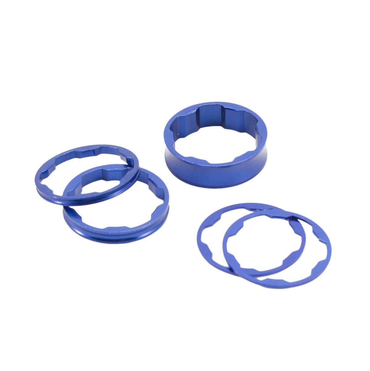 Box Two Headset Spacer Kits 1-1/8 &amp; 1&quot; Blue