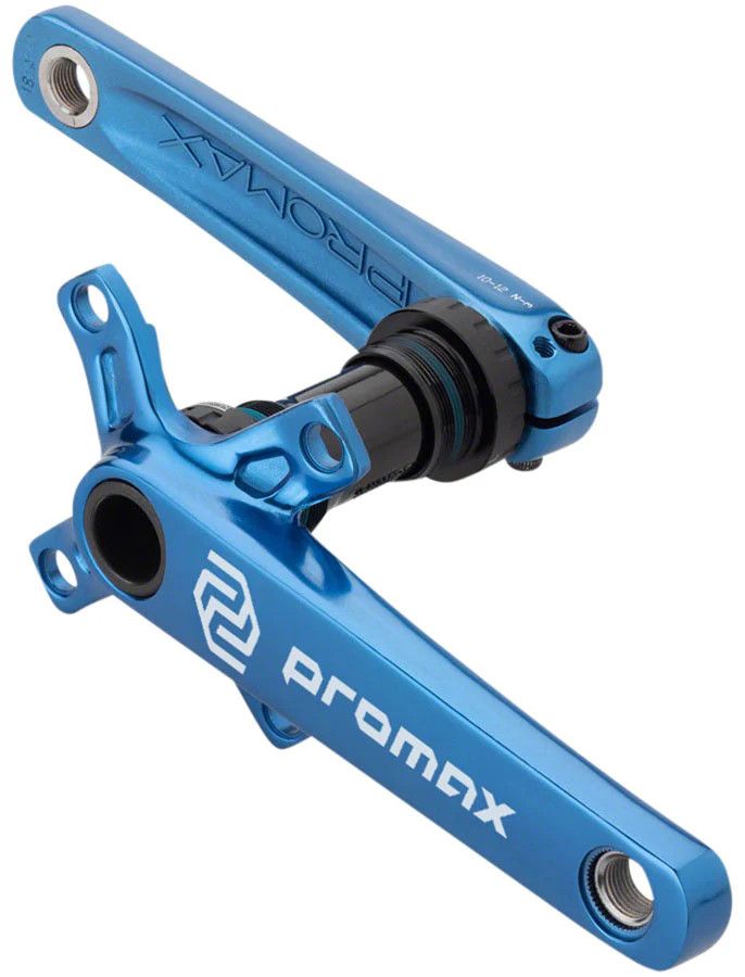 Promax CF-2 Crankset - 170mm, 24mm Spindle, 2-Piece, Blue