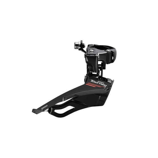 Shimano Front Derailler, FD-A073 Band-Type 34.9mm (w/ 31.8 &amp; 28.6mm Adapter) CS Angle: 63-66, For Triple Chainwheel