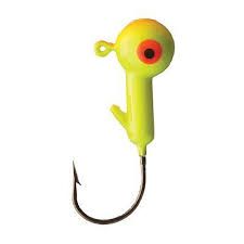 Eagle Claw WBH132-9 Ball Head Jig 1/32oz, 10pk, ORANGE/CHART