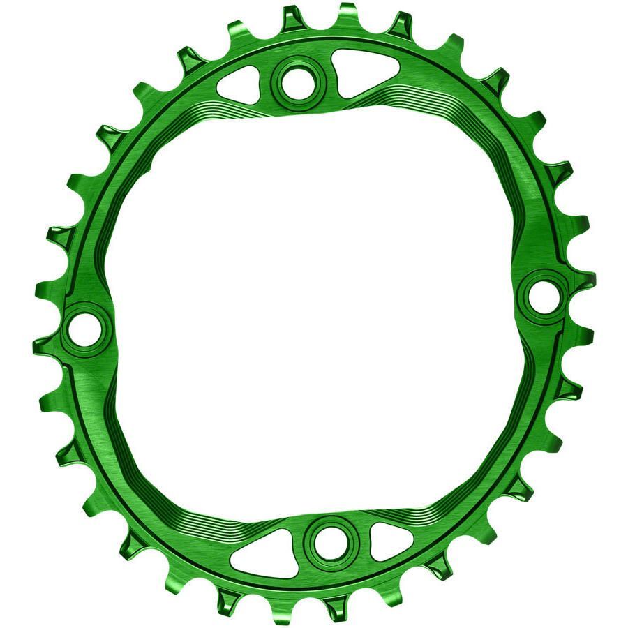 absoluteBLACK 104bcd Oval Chainring, 34 teeth, Green, Narrow/Wide