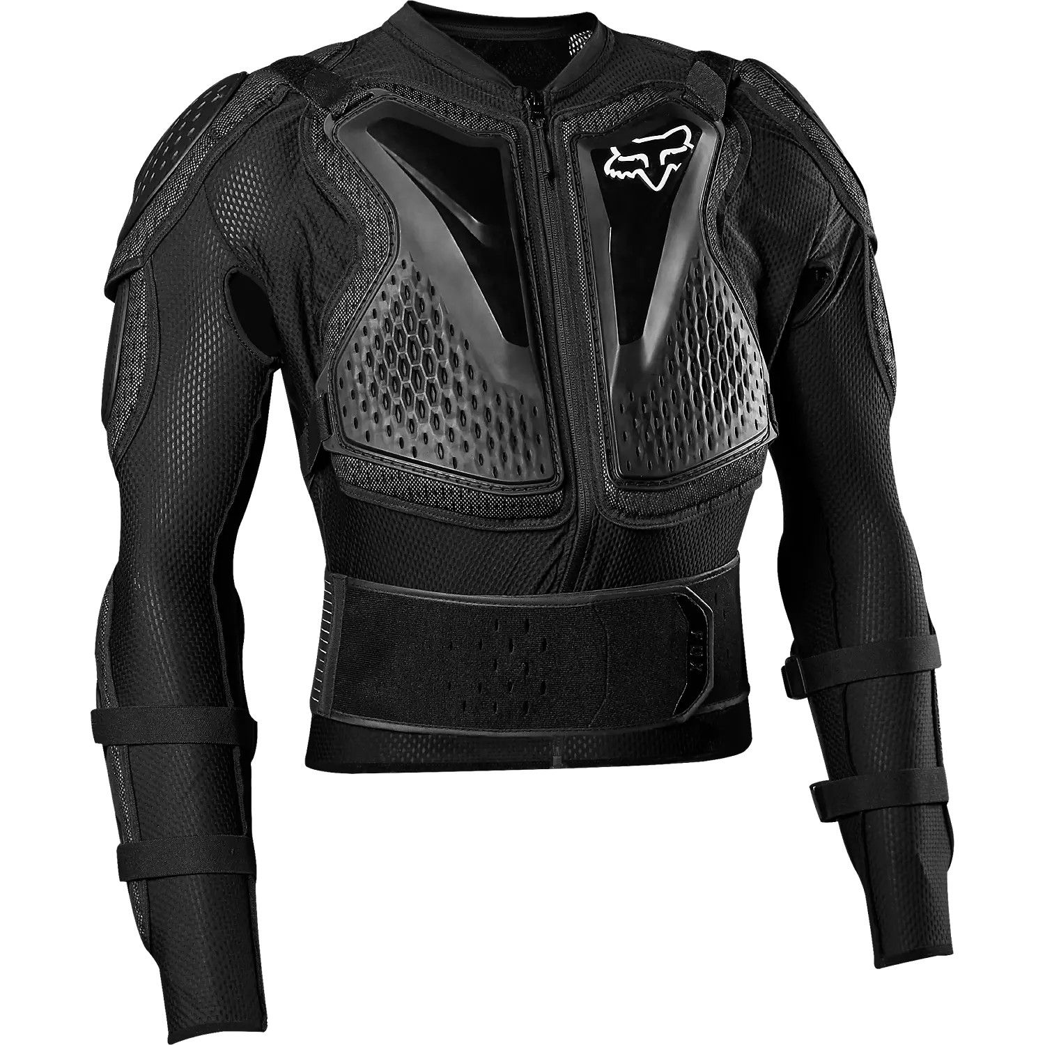 Fox Titan Sport Chest Guard Jacket, Color: Black, Size: S